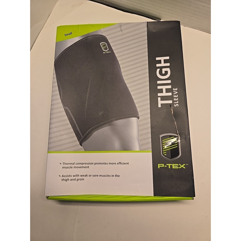 P-TEX Thigh Compression Sleeve Small Thermal Support Brace Heat Retention NEW‎